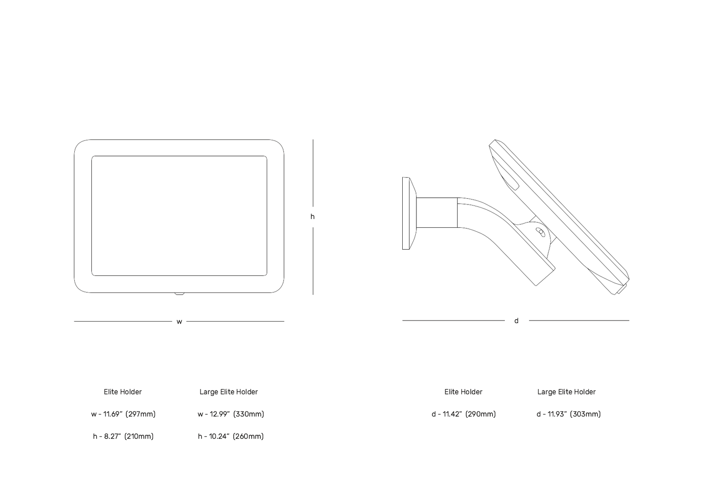 Elite Adjustable Wall/Screw-Down Stand